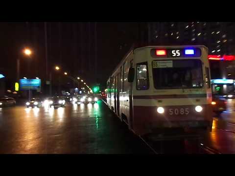 Видео: Трамвай Санкт-Петербурга 8-255: ЛВС-97К б.5085 по №55 (02.04.18)