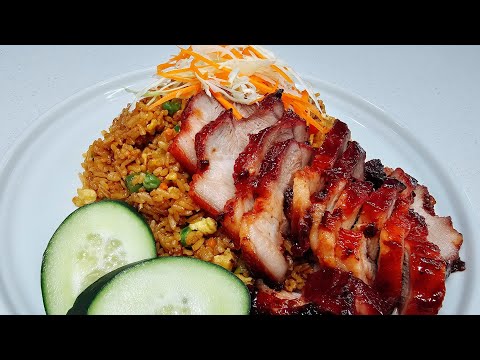 Видео: Китайская жареная свинина / свинина ча сиу с жареным рисом | полный рецепт, быстро и просто