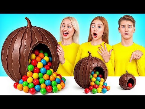 Видео: Большая, Средняя или Маленькая Тарелка Челлендж | Безумные Ситуации на Кухне от Multi DO Challenge