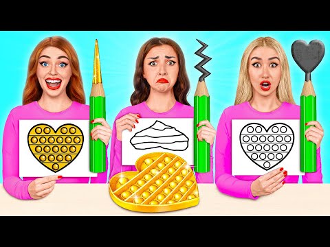 Видео: Кто лучше нарисует предмет, получит его | Крутые трюки для рисования от Mega DO Challenge