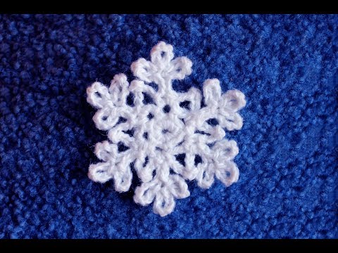 Видео: Ажурная снежинка крючком