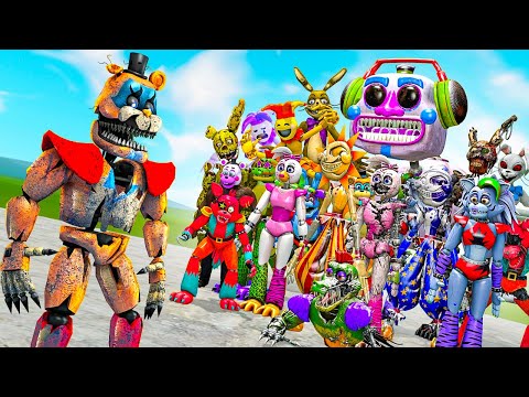 Видео: КОШМАРНЫЙ ФРЕДДИ ПРОТИВ ВСЕХ АНИМАТРОНИКОВ ФНАФ 9 В ГАРРИС МОД! FNAF 9 SECURITY BREACH В Garry`s Mod