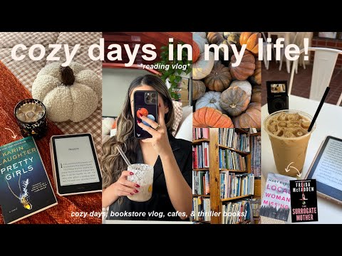 Видео: уютный *ОСЕННИЙ* читательский влог!🍂🎃спокойные дни, влог о книжном магазине, кафе, новые триллеры...