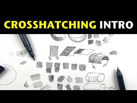 Видео: Перекрёстная штриховка пером и тушью | Простое введение