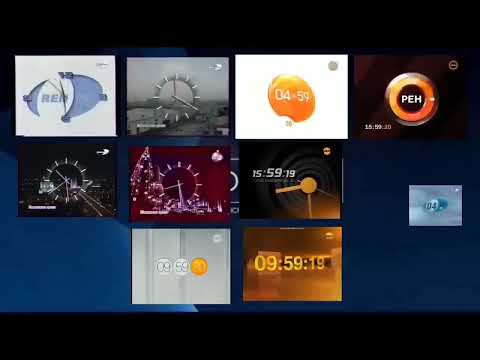 Видео: Сборник заставок Часы РЕН ТВ в одном экране. Collection of screensavers Clock REN TV in one screen.