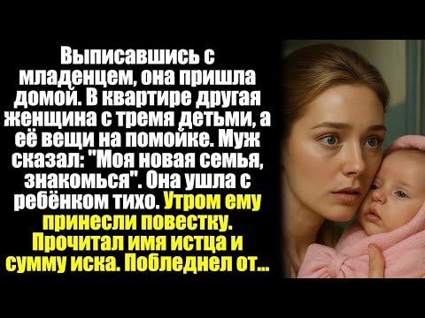 Видео: Выписавшись с младенцем, она пришла домой. В квартире другая женщина с тремя детьми, а её вещи...