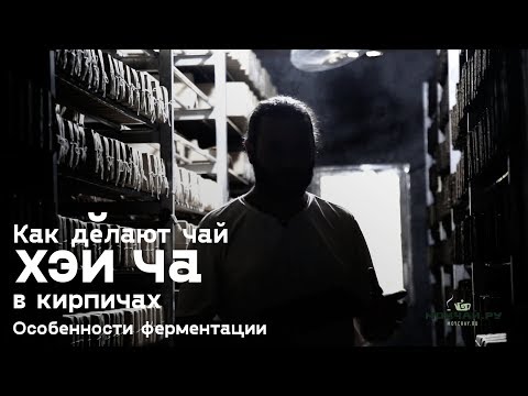 Видео: Чайный завод в Аньхуа. Производство чайных кирпичей и бревен.