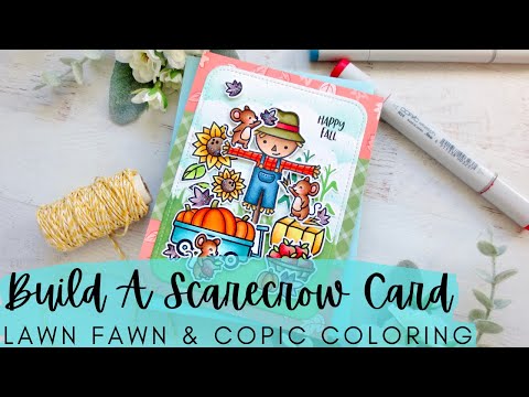 Видео: Создаём пугало | Луговой оленёнок НОВЫЙ ВЫПУСК | Copic: раскрашиваем осеннюю сцену с радугой