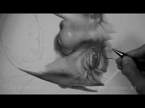 Видео: Как штриховать лицо Рисуем кожу  Часть 3