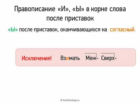 Видео: Правописание И-Ы в корне слова после приставок (5 класс, видеоурок-презентация)