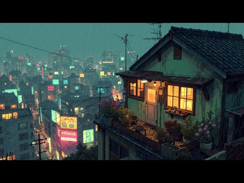 Видео: Tokyo Neon City Lofi Rain - Расслабляющая музыка для сна и отдыха | Поздняя ночная учеба и фокус