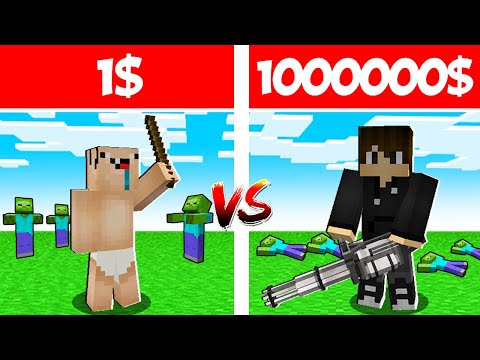 Видео: ОРУЖИЕ НУБА ЗА 1$ ПРОТИВ ОРУЖИЕ ПРО ЗА 1000000$ В МАЙНКРАФТ! НУБ И ПРО БИТВА ДОРОГОЕ ПРОТИВ ДЕШЕВОЕ!
