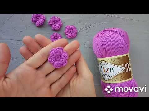 Видео: Маленький цветочек крючком. Мастер класс.