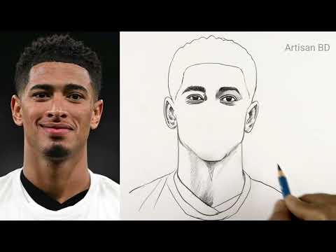 Видео: ЛЕГКИЙ урок рисования Джуда Беллингема для начинающих