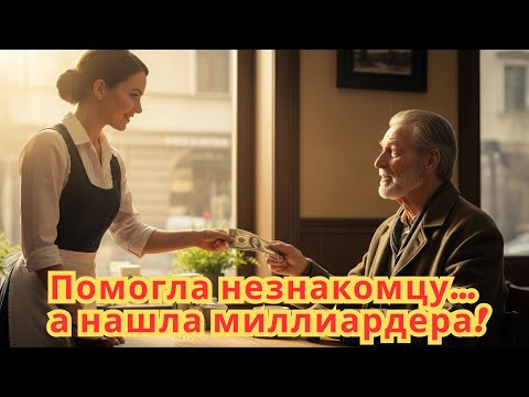 Видео: Добрая официантка помогла старику,не зная,что он миллиардер…История,которая заставляет верить в себя