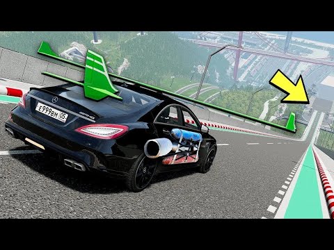 Видео: КАКАЯ МАШИНА ПРЫГНЕТ ДАЛЬШЕ С ОГРОМНОГО ТРАМПЛИНА В BEAM NG DRIVE!