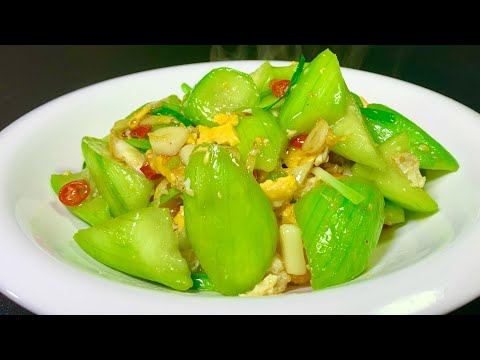 Видео: Не варите суп из люфы, научите яичницу с люфой, цвет красивый, не черный, свежий и гладкий!