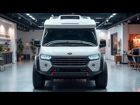 Видео: Kia 6×6 Campervan 2026: электрический кемпер будущего для экстремальных путешествий