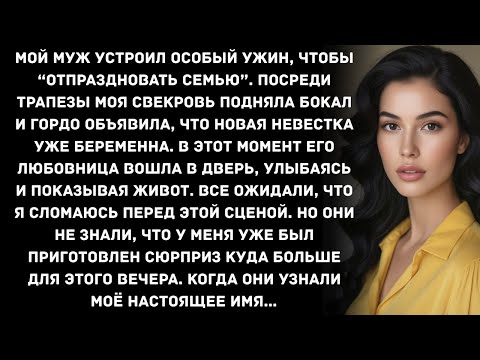 Видео: Мой муж устроил особый ужин, чтобы “отпраздновать семью”. Посреди трапезы моя свекровь подняла...