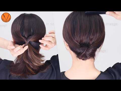 Видео: [Для средних волос] Легкая прическа