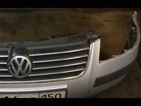 Видео: VW Passat B5+ Замена радиатора охлаждения  Снятие переднего бампера