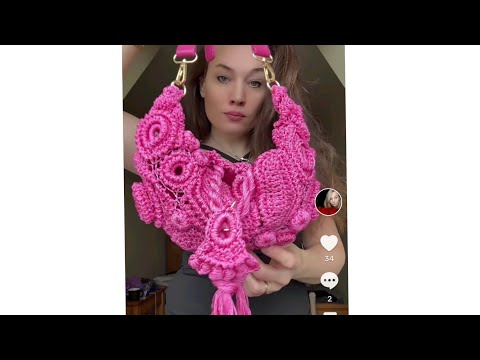 Видео: СУМКА ВЯЗАНАЯ КРЮЧКОМ!мастер класс вязаная сумка крючком, ирландское кружево