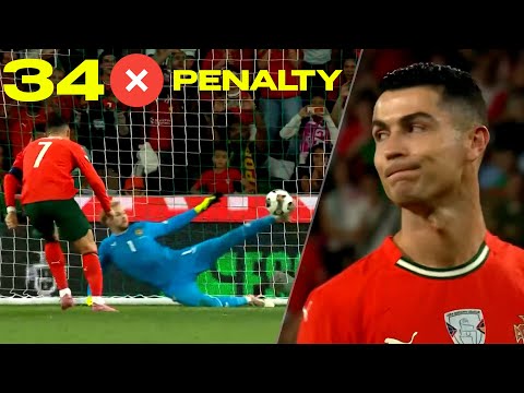 Видео: Все 34 пенальти не реализованы Криштиану Роналду