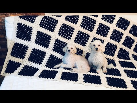 Видео: ❤️👌👍🧶🧶🧶КАК СВЯЗАТЬ ПЛЕД КРЮЧКОМ/ЧЕРНО-БЕЛЫЙ ПЛЕД КРЮЧКОМ ИЗ МОТИВОВ «БАБУШКИН КВАДРАТ»💯⬛️⬜️🎁
