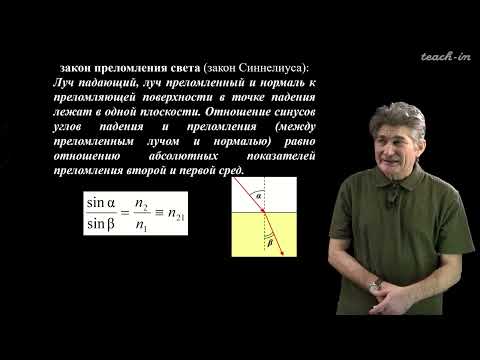 Видео: Парфенов К.В. - Олимпиадная физика для 11-го класса - 27. Основные законы геометрической оптики