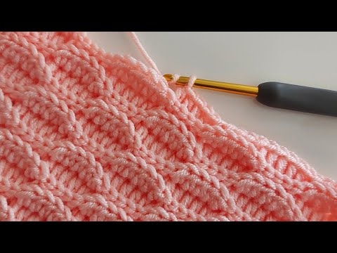 Видео: Легкий простой вязаный крючком образец детского одеяла для начинающих / шарф, выкройки одеял