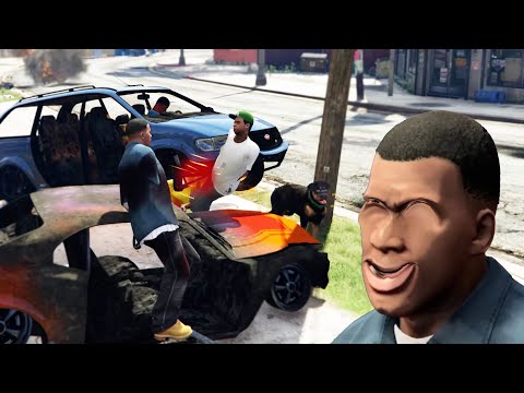 Видео: Никогда не ходите пешком по Лос-Сантосу! #4 Ламар и Чоп молятся о скорейшем завершении миссии! - ...