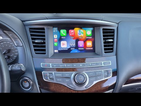 Видео: Беспроводная поддержка CarPlay и AndroidAuto в Infiniti QX60 2014 - 2016 (поддержка сенсорного эк...
