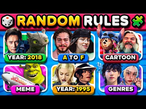 Видео: СОХРАНИТЕ ОДНУ ПЕСНЮ: СЛУЧАЙНЫЕ ПРАВИЛА 🔥 Мемы, Spotify, K-pop, Фильмы, Эмо,... | Музыкальная вик...