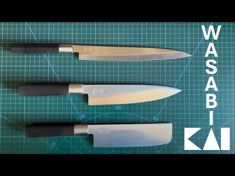 Видео: Заточка кухонных ножей KAI Wasabi