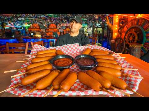 Видео: Вызов «20 золотистых жареных больших корн-догов» от Giligan's: Супергерой честной еды!