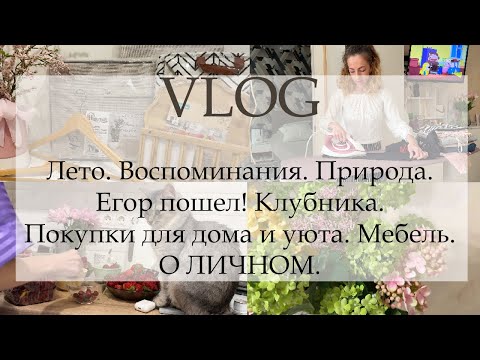 Видео: ВЛОГ. Лето. Воспоминания. Природа. Егор пошел! Клубника. Покупки для дома и уюта. Мебель. О ЛИЧНОМ.
