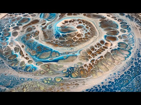 Видео: #103 Nautilus Circular Swipe - US Активатор клеток Floetrol |  Акриловая заливка |  Жидкое Искусство