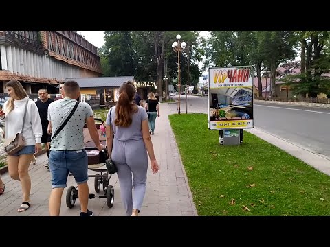 Видео: Центр Яремче, залізничний вокзал, скеля Слон, пішохідний променад від будинку культури