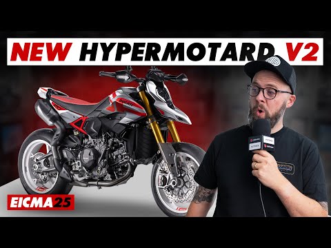 Видео: Новые Ducati Hypermotard V2 и SP 2026 года представлены на выставке EICMA: все, что нужно знать!