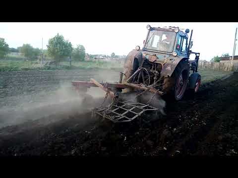 Видео: мтз 82 вспашка огорода