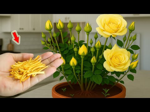 Видео: Не выбрасывайте! Это поможет стеблю розы укорениться и цвести круглый год!