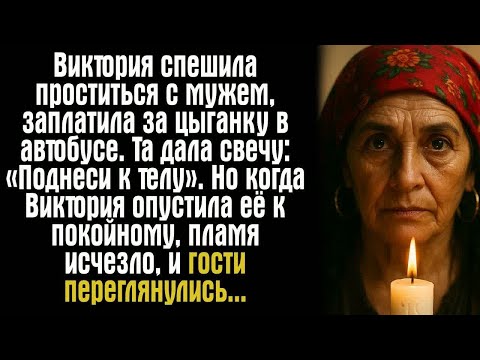 Видео: Виктория спешила проститься с мужем, заплатила за цыганку в автобусе. Та дала свечу： «Поднеси к...