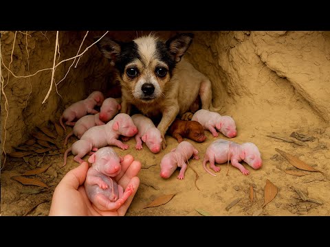Видео: Вау! Собака 🐶 мама провела нас через лес, и мы нашли столько милых щенков. 🐶🐕🥰😘❤❤