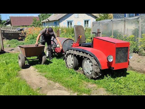 Видео: Самодельная садовая тачка самосвал и бур.