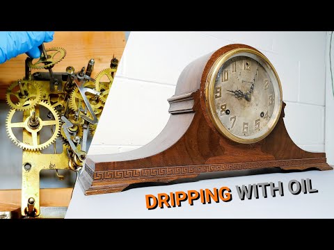 Видео: Очень маслянистые каминные часы Ingraham 1935 года (реставрация)