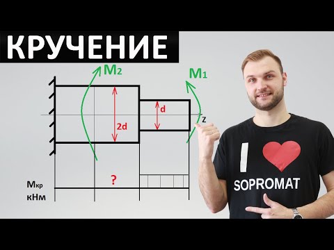 Видео: КРУЧЕНИЕ ВАЛА. Касательные напряжения. Сопромат.