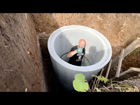 Видео: Септик который монтировали экскаватором!