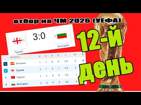 Видео: ЧМ 2026 (УЕФА). 12-й день. Обзор результатов, расписание, таблицы.