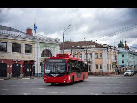 Видео: Троллейбус ВМЗ 5298.01 "Авангард", бортовой номер 119, Ярославль.