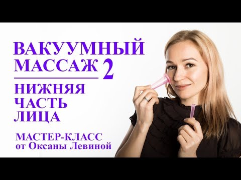 Видео: Вакуумный массаж лица банками. Нижняя часть лица. Овал и второй подбородок